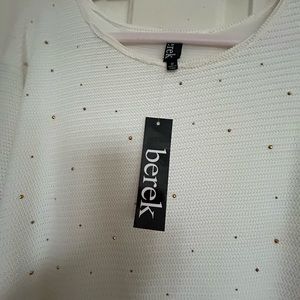 * New Berek Happy in Rhinestones Top Sweater SZ Medium *